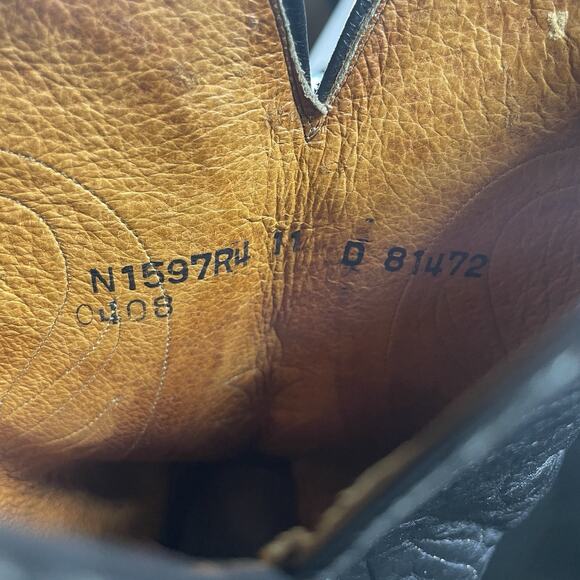 Lucchese 1883 Men’s Size 11 D Black Leather Western Pull On Cowboy Boots Casual - Picture 9 of 9